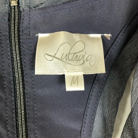 Blue Gray Sleeveless Shift Dress Sleeveless - Picture 6 of 8